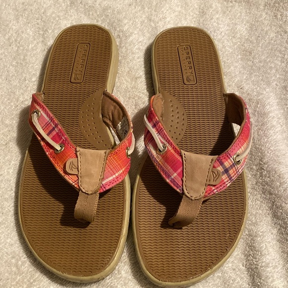 Sperry Plaid Flip Flop Sandals - Picture 1 of 6